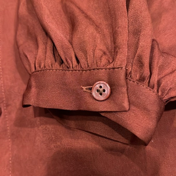 Banana Republic Volume Long Sleeve Blouse Button Women Size M New - Picture 7 of 8